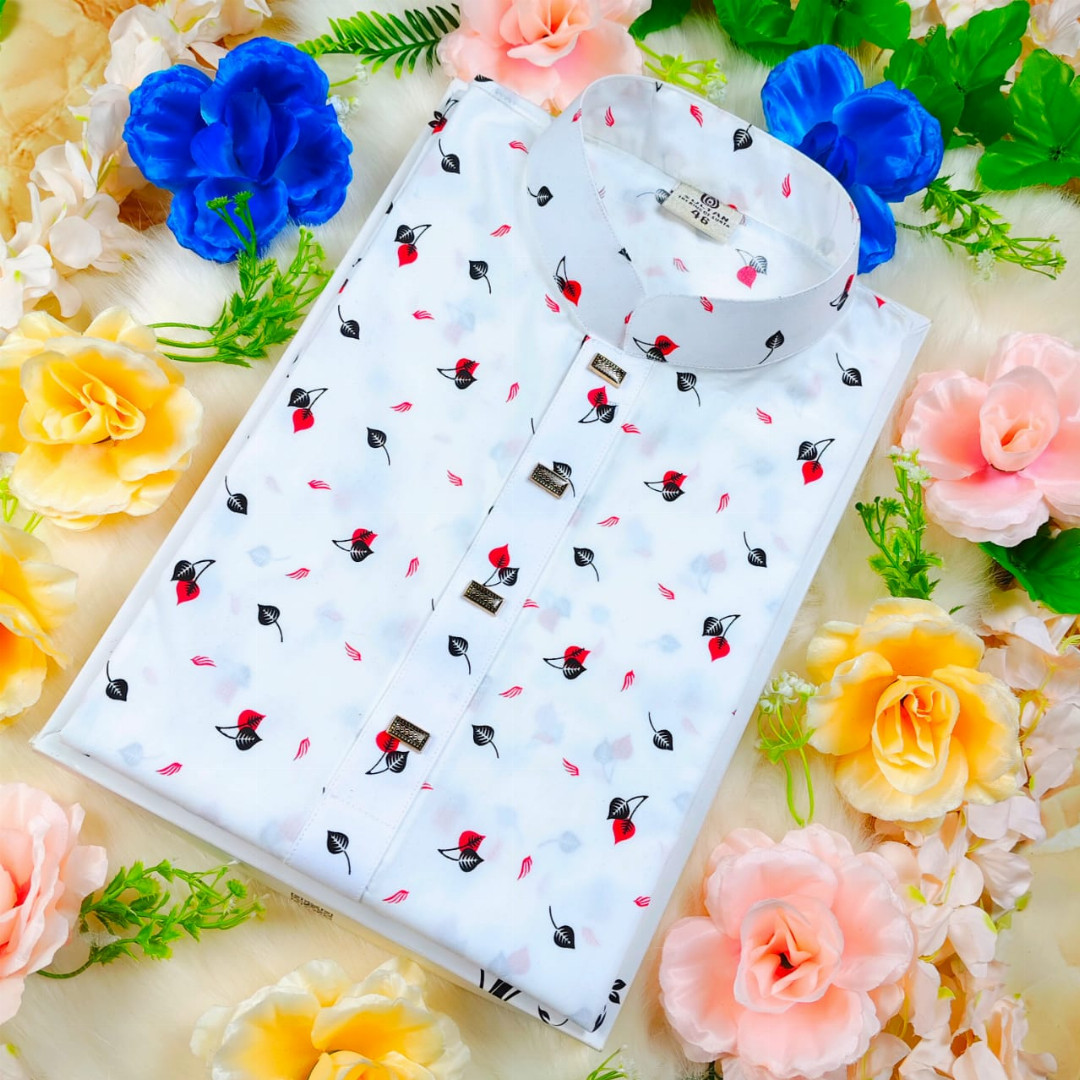 সাদা কটন পাঞ্জাবি